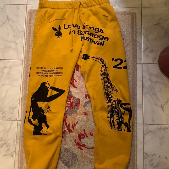 COPY - Yellow Saxophone PlayBoy Pants - Picture 1 of 4